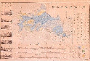 山口県地形分色図高画質画像